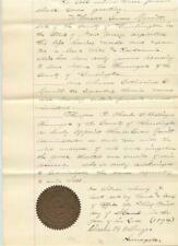 1894 State of New Jersey Willed Administrator Letter with Seal picture