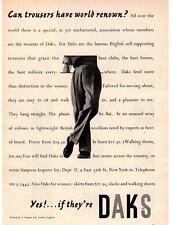1957 Daks Self Supporting Trousers Pants Simpson Imports London England Print Ad picture