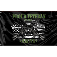 Proud Veteran Of The US Army Flag Unique Design 3x5 Ft / 90x150 cm Made in EU picture