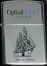 ZIPPO 2000 OPSAIL 2000 USCGC EAGLE POLISHED CHROME LIGHTER SEALED IN BOX 512F picture