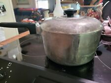 RARE Vintage Wagner Ware Magnalite 4 1/2qt Sauce Stock Pot with Lid and Spouts picture