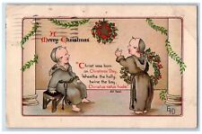 1911 Christmas Hanging Star Whreat Monk Atlanta Georgia GA Antique Postcard picture
