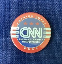 Vintage 2004 CNN America Votes - America’s Campaign Headquarters Pinback Button picture