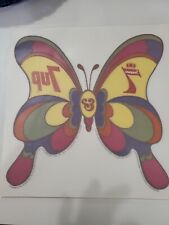RARE 1960's Peter Max Design Seagrams And 7up Mod Butterfly Sticker/Transfer picture