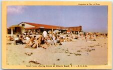 Postcard - Beach Scene showing Casino at Atlantic Beach - Westerly, Rhode Island picture