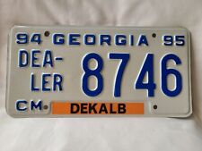 Vintage 1994 1995 Georgia Dekalb County CM Dealer License Plate 11224 picture