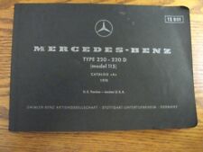 Mercedes-Benz Type 220 220 D Parts Catalog Manual 1970 1973 1974 1975 1976 W115 picture