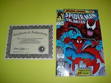 Spider-Man Unlimited #1 NM 9.8 signed Ron Lim LTD 10,000 Maximum Carnage B817 picture