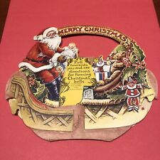Antique Beistle Santa Claus Honeycomb Fold-out Display Card | 1925 picture