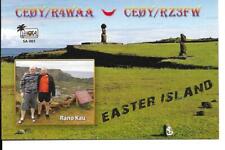 QSL  2015  Easter Island    radio card    picture
