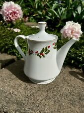 Vintage Christmas Holly Fine Porcelain Teapot picture