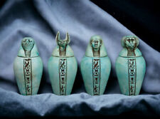 RARE Set of four canopic jars organs Sculpture ancient Egyptian Antiquities BC picture