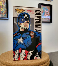Custom Art Funko Pop Marvel Avengers - Captain America #125 (COA and Protector) picture