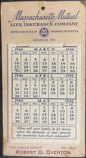 Massachusetts Mutual Insurance Company Small Calendar 1946 Springfield MA picture