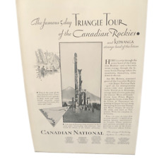 Vintage 1931 Canadian National Rail Triangle Tour Ad Advertisement picture