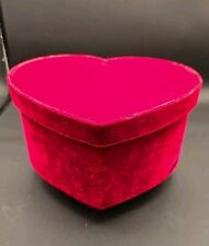 Velvet Red Heart Shaped Storage Box picture