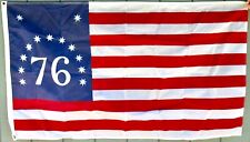 Vintage 76 Bicentennial Heavy Nylon American Flag picture