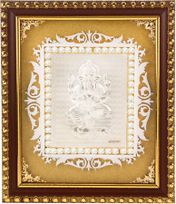 Osasbazaar Pure Silver Ganesh ji Photo Frame - 97%-99% Pure BIS Hallmarked picture