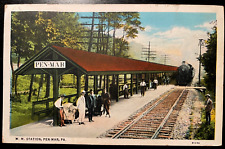 Vintage Postcard 1938 Western MD Train Station, Pen-Mar, Pennsylvania (PA) picture