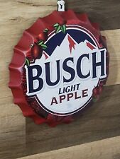 Busch light apple  Large Bottle Cap Metal Beer Sign Man Cave Bar Decor  picture