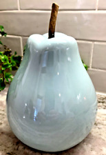 Large Ceramic Pear Figurine by Urban Trends Pearlescent Blue 8