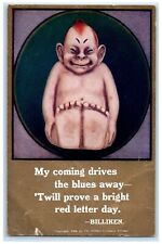 c1910's Billiken My Coming Drives The Blues Away Unposted Antique Postcard picture