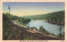 Erie RR Railroad Main Line Along The Delaware River Postcard D483 picture