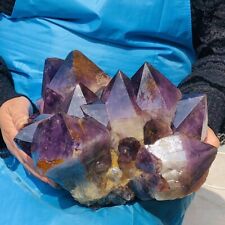17.3LB Natural Amethyst Cluster Purple Quartz Crystal Rare Mineral Specimen 1013 picture