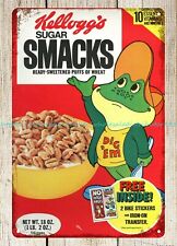 work wall decor 1970s Sugar Smacks cereal metal tin sign picture