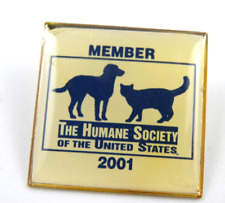 Vintage Humane Society Member Pin 2001 United States Dog Cat Hat Lapel picture