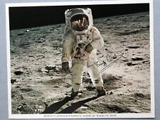 Astronaut Buzz Aldrin Signed Official NASA Apollo 11 EVA Walk on Moon Photograph picture
