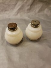 ANTIQUE/VINTAGE MILK GLASS SALT AND PEPPER SHAKERS picture