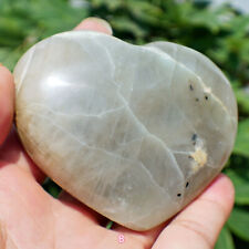 GREEN MOONSTONE HEART - Crystal Mineral Garnierite Palm Stone Witch Chakra Decor picture
