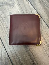 Authentic Must De Cartier Leather Mens Card Holder Wallet  picture