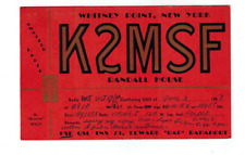 Ham Radio Vintage QSL Card     K2MSF   1957   Whitney Point, N.Y. picture