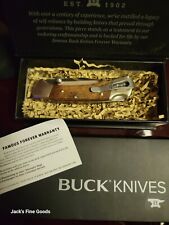NEW BUCK EXCLUSIVE WALNUT S35VN 112 RANGER DYMALUX INLAY, THUMB STUDS - SATIN picture