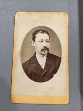 Man With Moustache CDV Unmarked Studio Photo picture