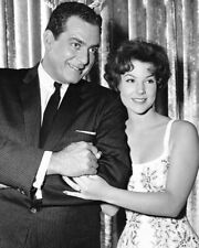 Perry Mason TV Raymond Burr and Barbara Hale link arms smiling 24x36 Poster picture