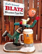 vintage back bar display Draft-Brewed BLATZ Milwaukee's Finest Beer B533 18x12x9 picture