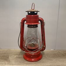 Vintage DIETZ Junior No 20 Red Kerosene Lantern Lamp Original Glass Globe 12” picture