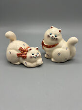 Vintage Brinn's Light Cream Cats Figurines Collectible Edition 1987 Korea Rare picture