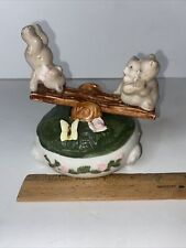 Vintage A Summit Collection Exclusive Music Box Bears  See-Saw Love Story 1992 picture