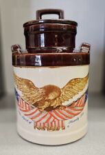 Vtg 1970s McCoy Pottery Carved Wooden Eagle 1776 Image Americana Cookie Jar Stor picture