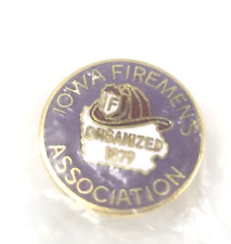 Vintage Iowa Firemen's Association Organized 1879 IF Firefighters Pin Tie Tack picture