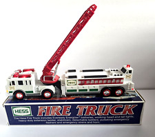 Vintage HESS 2000 Toy Fire Truck Hook n  Ladder Siren Lights Tested  Works Great picture