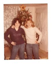 Vintage Photo Pretty Young Woman Friends Pose Christmas Women 1980's R163A picture