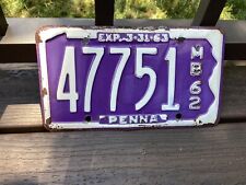 1962 Pennsylvania (MOTOR BOAT) License plate.  picture