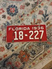 Florida 1936 license plate picture