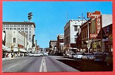 ROUTE 66 ~ALBUQUERQUE, NM~ CENTRAL AVE looking EAST from 4th St~ postcard~ 1950s picture