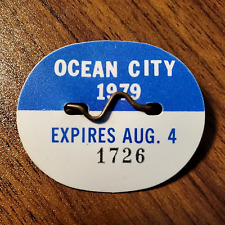 1979 Ocean City NJ Vintage Weekly Beach Tag OC New Jersey picture